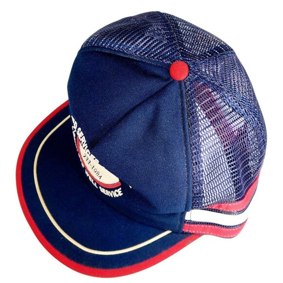 Vintage 70s-80s USA 3-Stripe Trucker Hat United Services Assoc Snapback - Picture 5 of 8